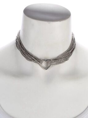 Tiffany & Co. sterling silver multi-strand heart toggle necklace